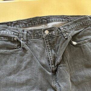 Levis 569 Black Label Jeans Mens 38x32 Black Loose Straight Denim